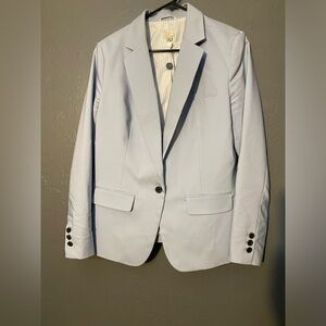 NWT A new Day lite blue long sleeved blazer size 14. 1 button close, pockets